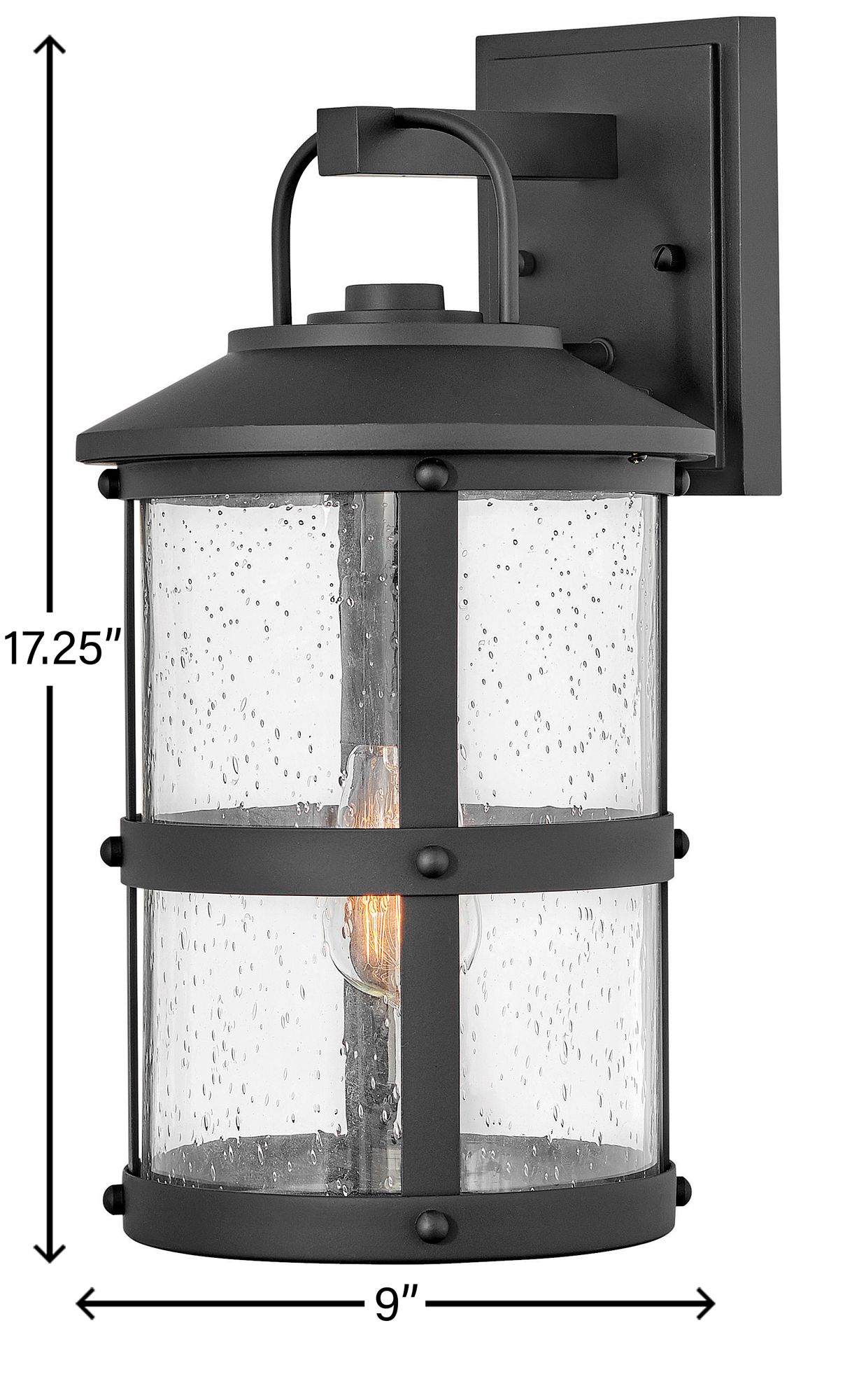 Image 6 Hinkley Lakehouse 17 1/4" High Black Outdoor Wall Light more views