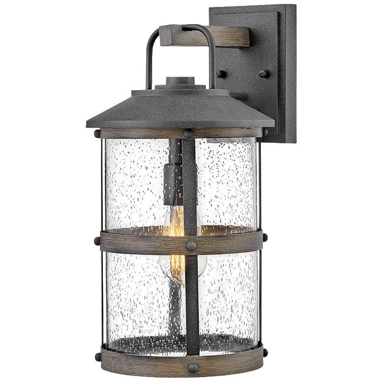 Image 1 Hinkley Lakehouse 17 1/4"H Aged Zinc LED Outdoor Wall Light