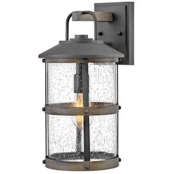 Hinkley Lakehouse 17 1/4"H Aged Zinc LED Outdoor Wall Light