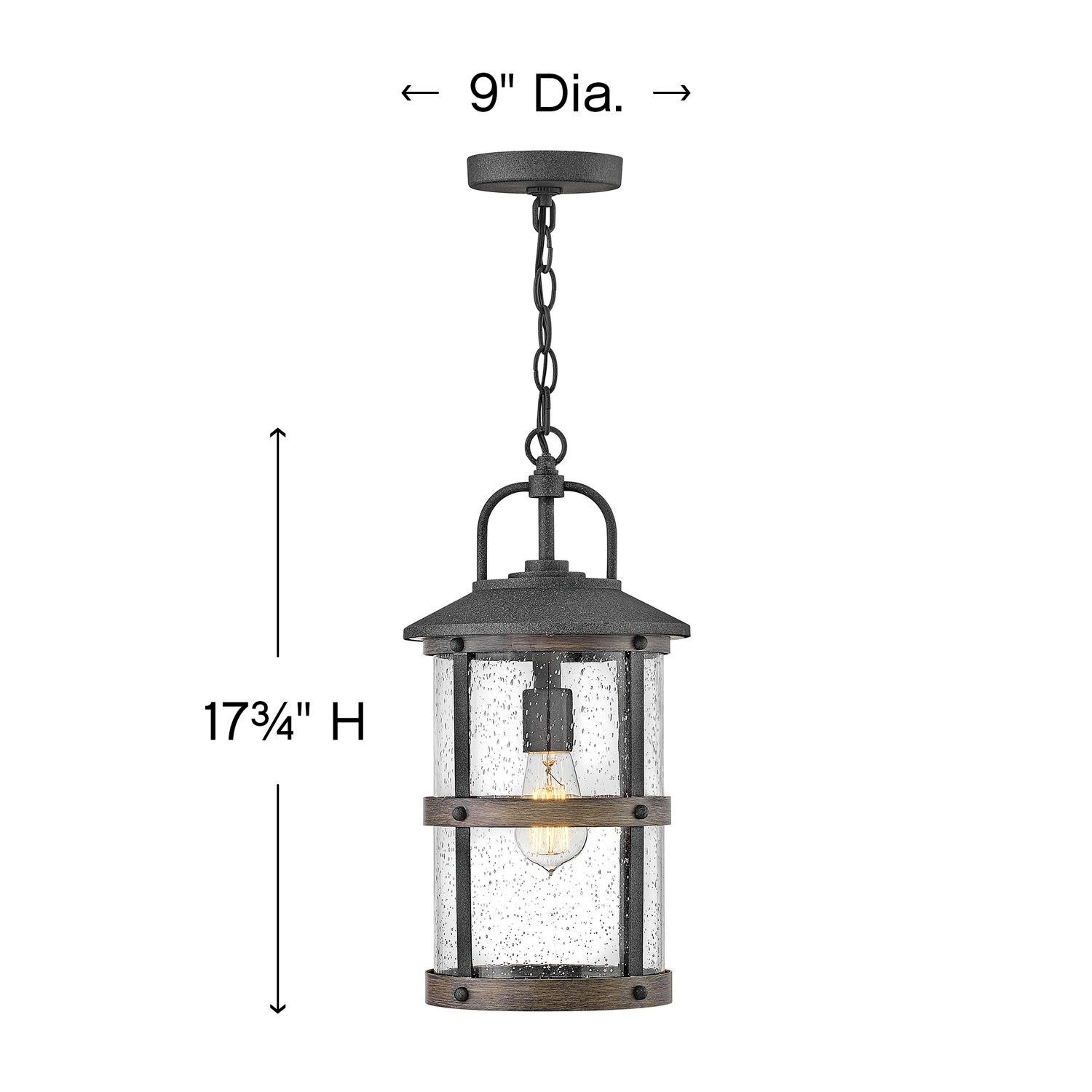 Image 5 Hinkley Lakehouse 17 3/4" High Aged Zinc Outdoor Lantern Hanging Light more views