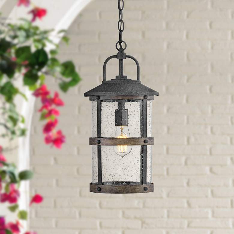 Image 1 Hinkley Lakehouse 17 3/4 inchH Aged Zinc Outdoor Hanging Light