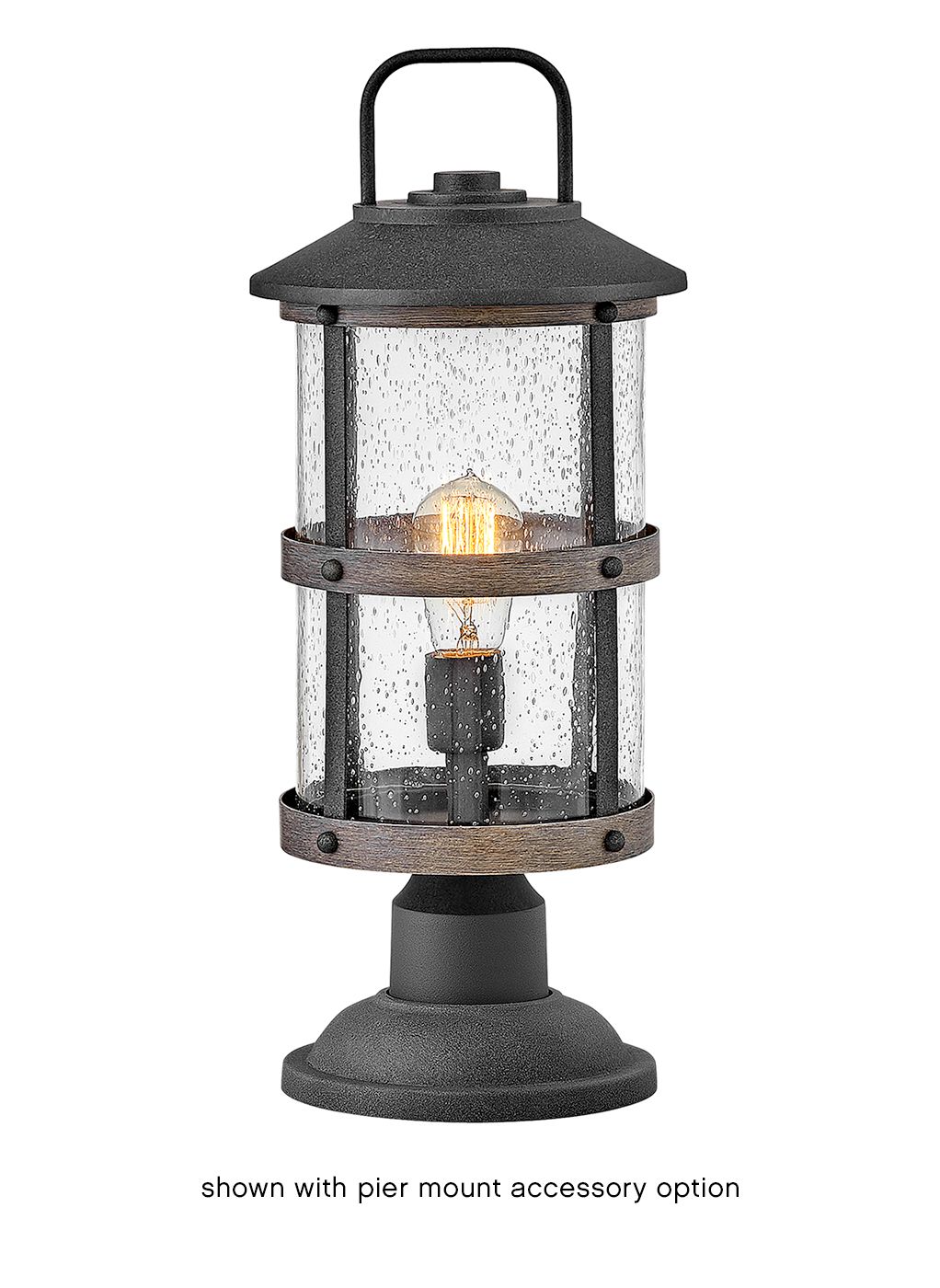 Image 4 Hinkley Lakehouse 18 3/4" High Aged Zinc Outdoor Post Light more views