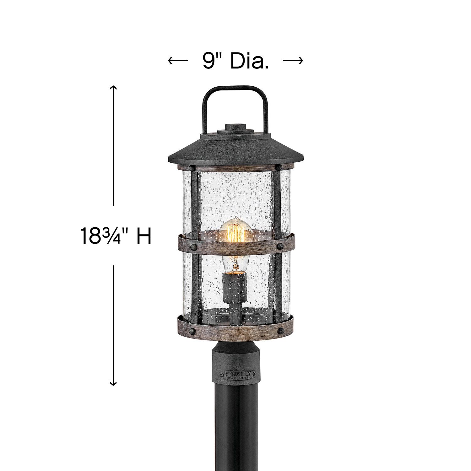 Image 5 Hinkley Lakehouse 18 3/4" High Aged Zinc Outdoor Post Light more views