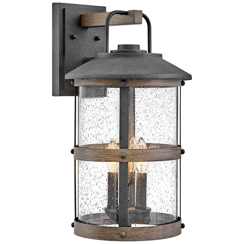 Image 2 Hinkley Lakehouse 19 3/4 inch High Aged Zinc Outdoor Wall Light