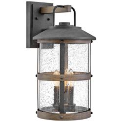 Hinkley Lakehouse 19 3/4&quot; High Aged Zinc Outdoor Wall Light