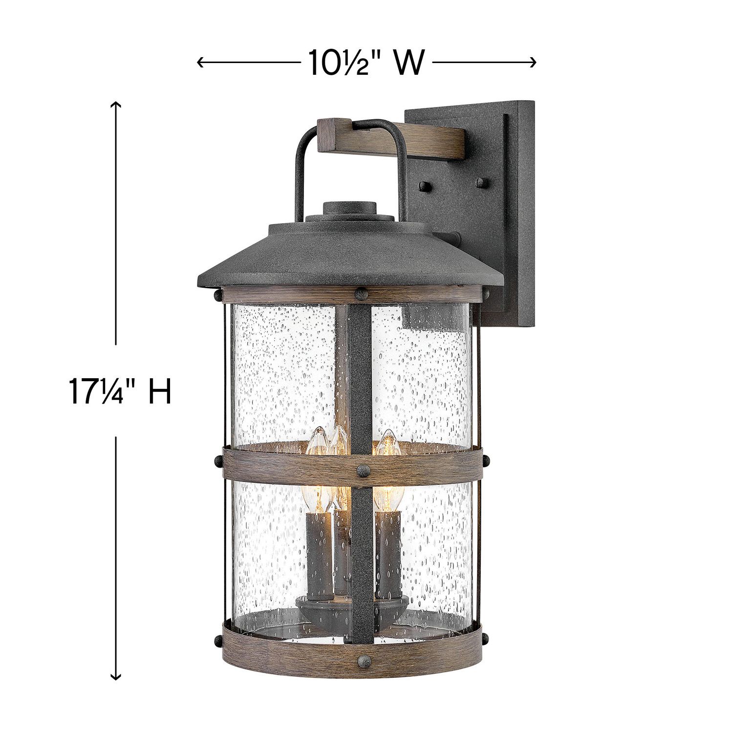 Image 5 Hinkley Lakehouse 19 3/4" High Aged Zinc Outdoor Wall Light more views
