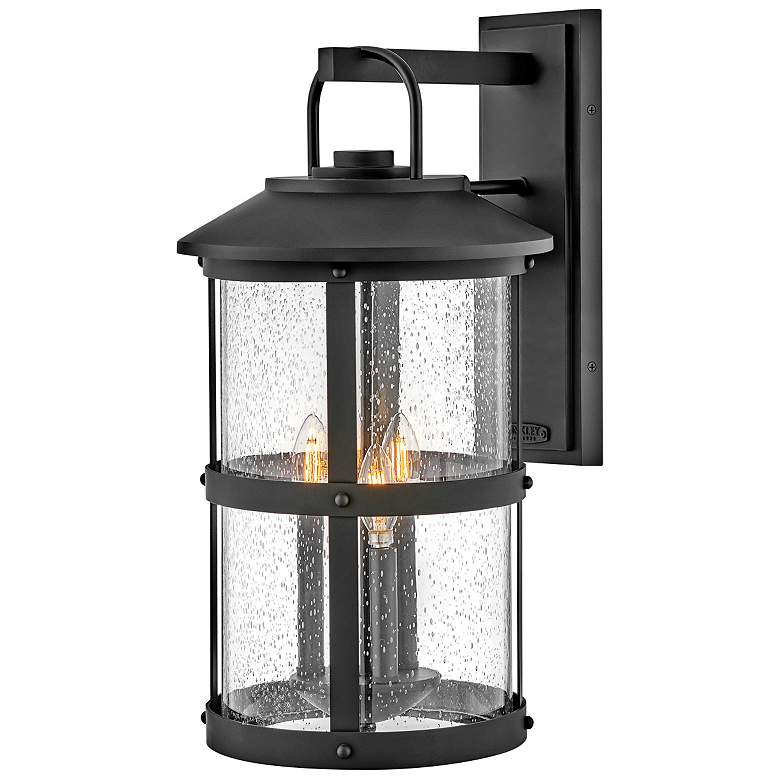 Image 1 Hinkley Lakehouse 24" High Black 3-Light Outdoor Wall Light