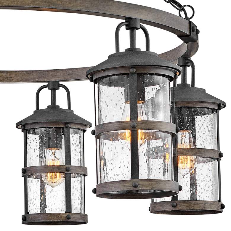 Image 3 Hinkley Lakehouse 42 inch 6-Light Zinc Lantern Ring Outdoor Chandelier more views