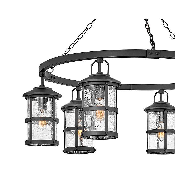 Image 2 Hinkley Lakehouse 42" Wide 6-Light Black Round Ring Chandelier more views