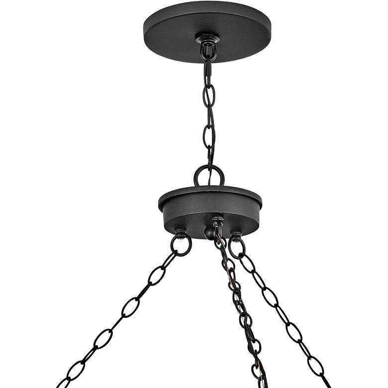 Image 4 Hinkley Lakehouse 42" Wide Black 6-Lantern Outdoor Ring Chandelier more views