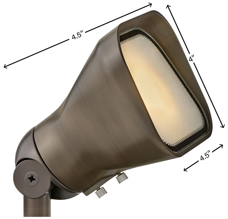 Image 5 Hinkley Landscape Accent Flood Light Brass MR16 LED 4W 4.5" Matte Bronze more views