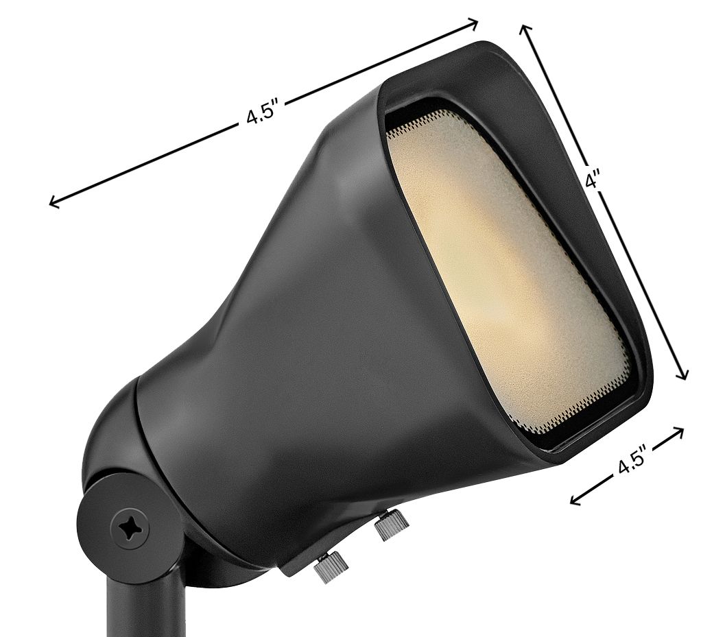 Hinkley - Landscape Accent Flood Spot Light w/ MR16 LED 12V- Satin Black