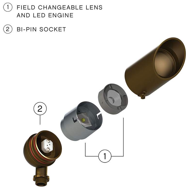 Image 7 Hinkley Landscape Accent Spot Light LED 4w MR16 5.75" Textured Brown more views