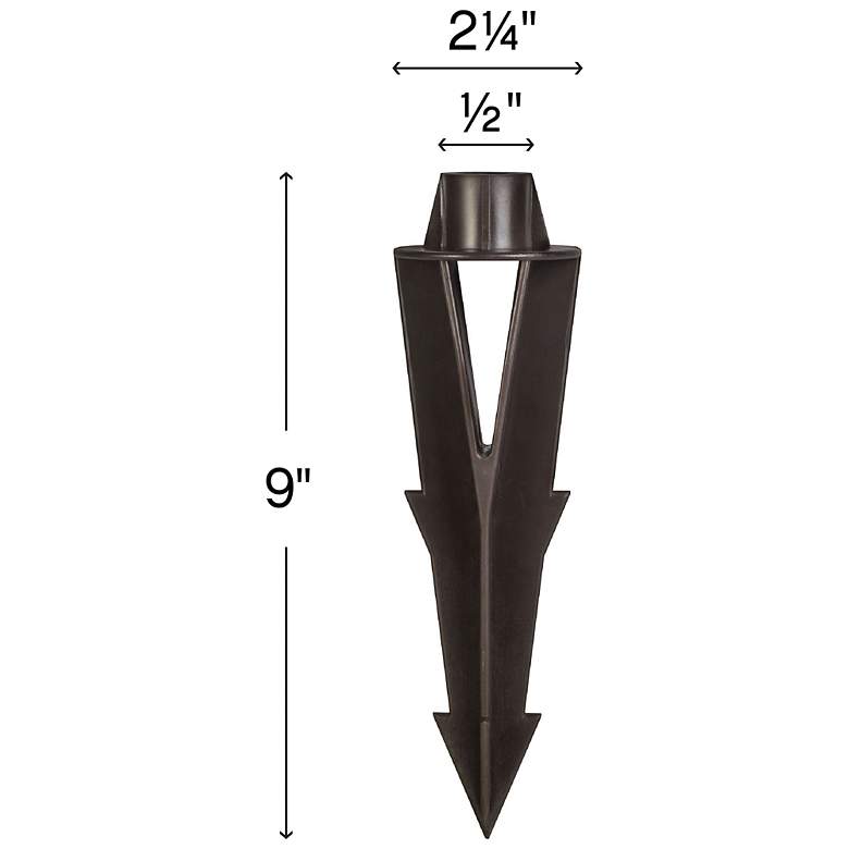 Image 3 HINKLEY LANDSCAPE ACCESSORY GROUND SPIKE Ground Spike 9" Bronze more views