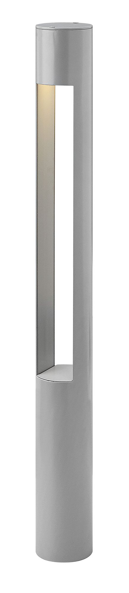 Image 3 Hinkley Landscape Atlantis 12V Large Round Bollard 30" Titanium more views