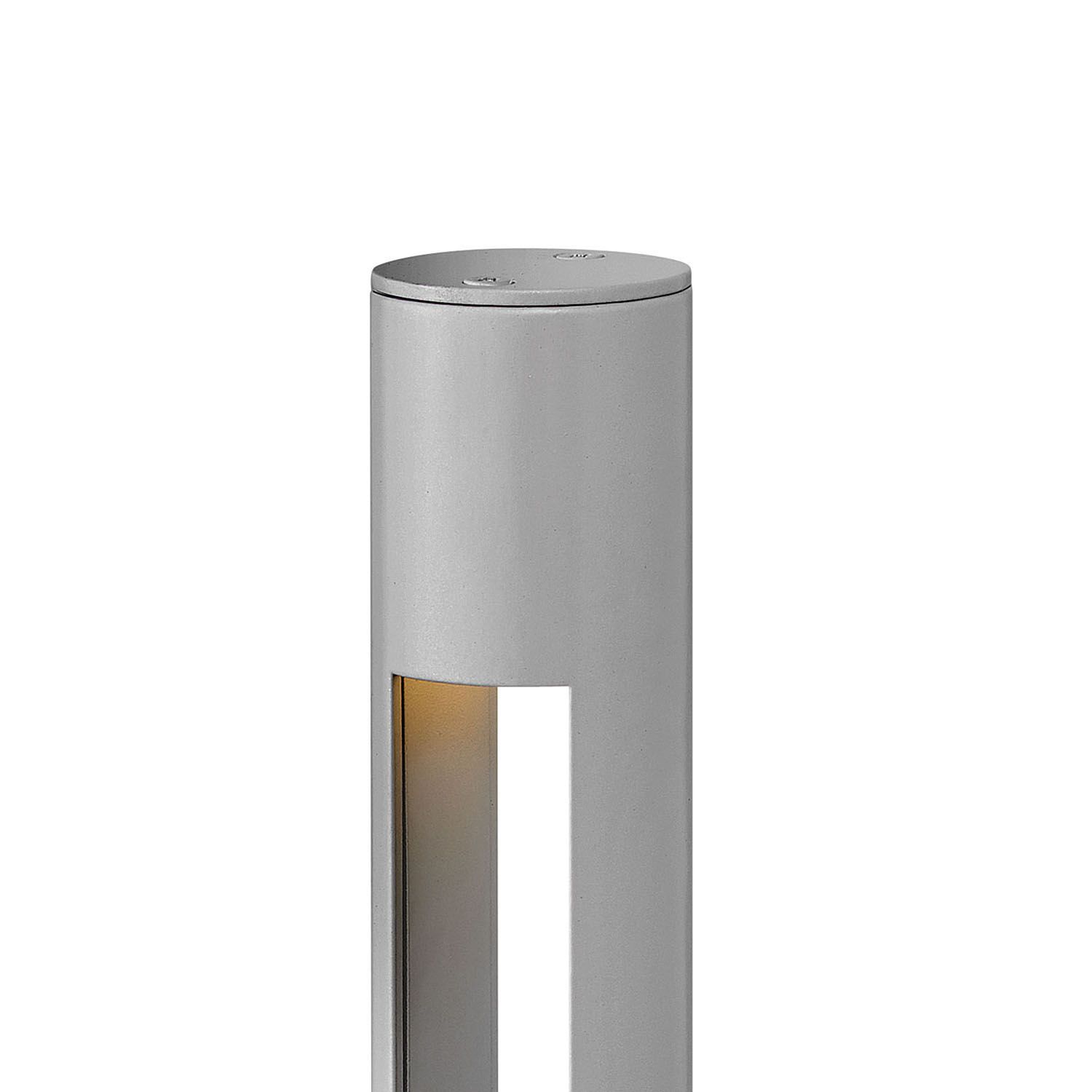 Hinkley Landscape Atlantis 12V Large Round Bollard 30" Titanium