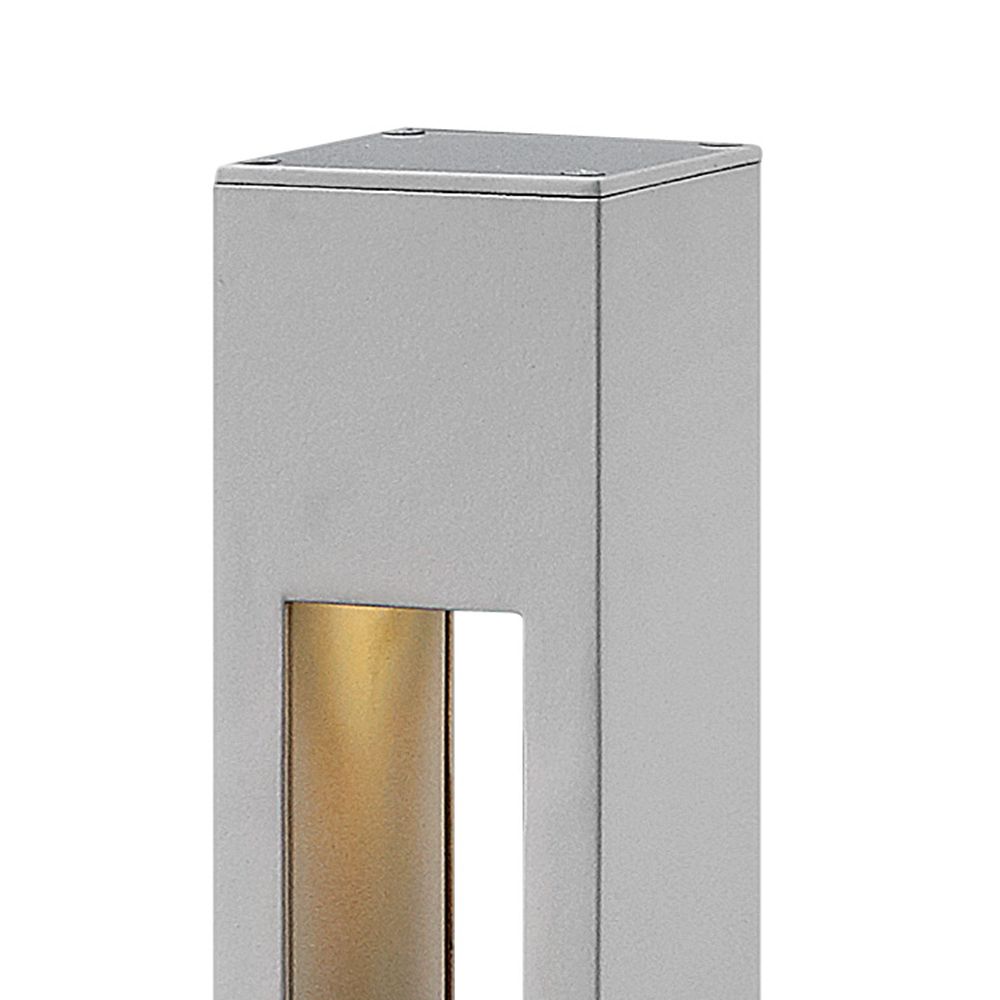 Image 3 Hinkley Landscape Atlantis 12V Large Square Bollard 30" Titanium more views