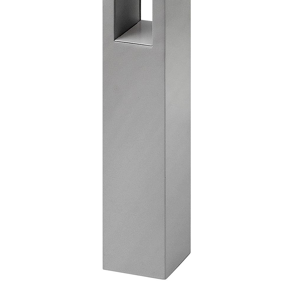 Image 4 Hinkley Landscape Atlantis 12V Large Square Bollard 30" Titanium more views