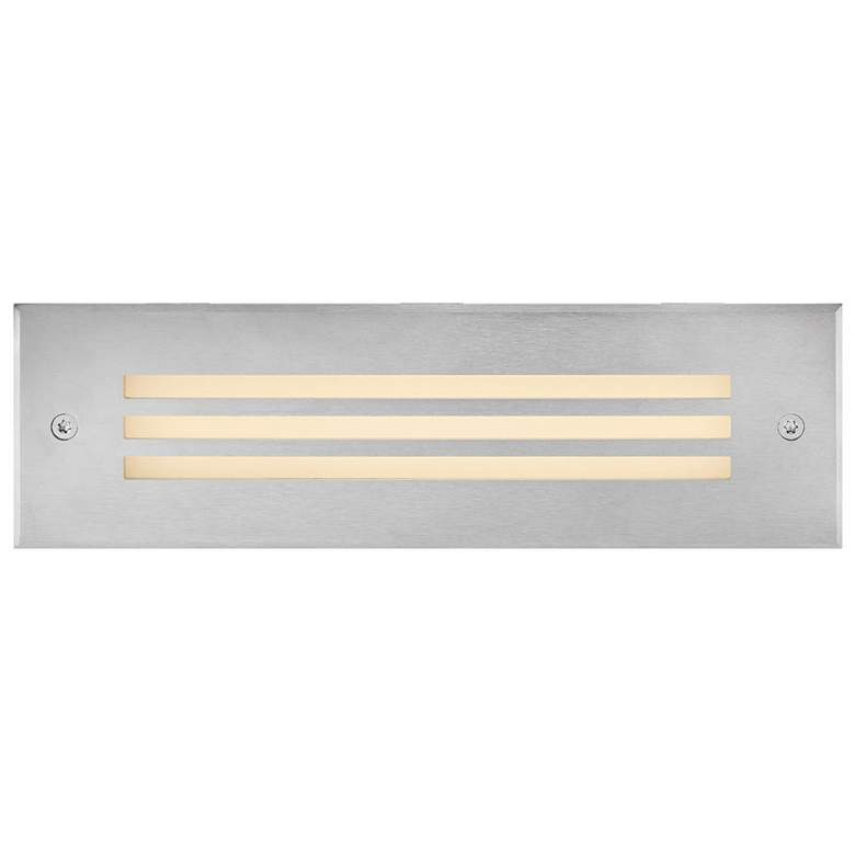 Image 1 Hinkley Landscape Dash 12V LED Louvered Brick 10" Stainless Steel