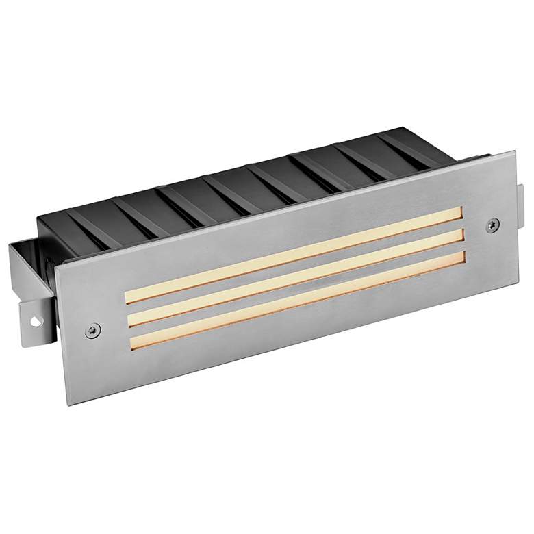 Image 2 Hinkley Landscape Dash 12V LED Louvered Brick 10" Stainless Steel more views