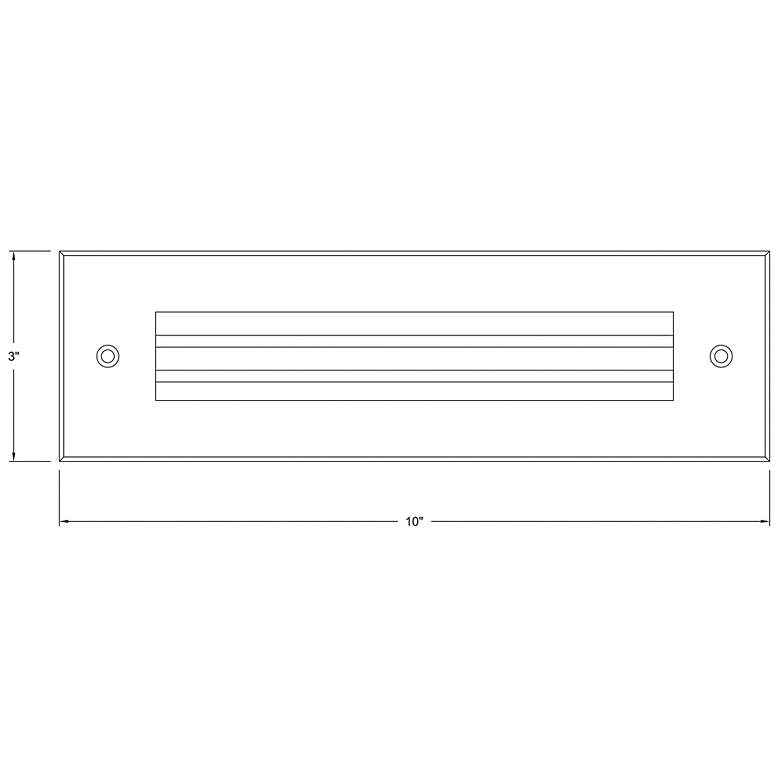 Image 5 Hinkley Landscape Dash 12V LED Louvered Brick 10" Stainless Steel more views