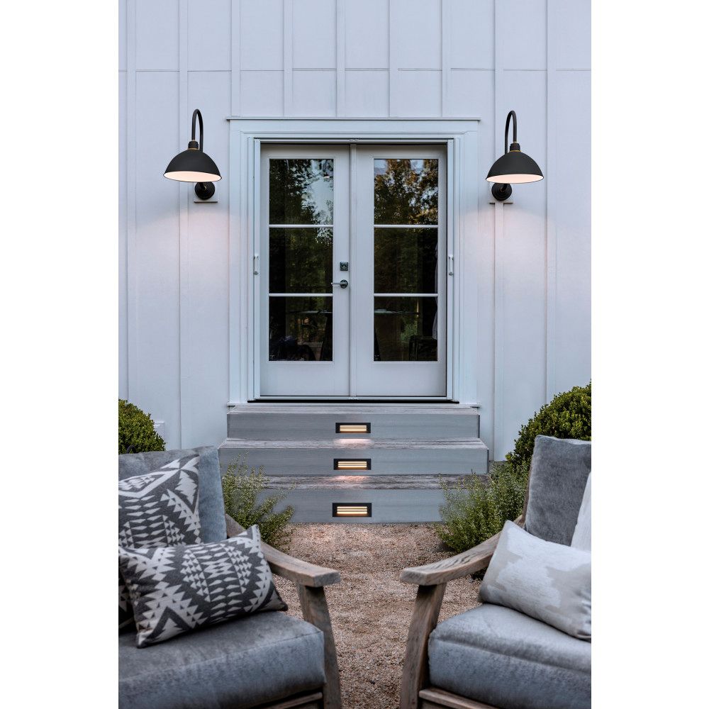 Image 5 Hinkley Landscape Dash Louvered Flush Step 120V 10" Stainless Steel Bl more views