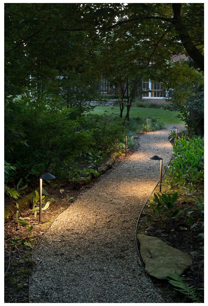 Image 4 Hinkley Landscape Hardy Island 12V Round Side Path 18.25" Brass Satin Black more views