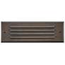 1_Hinkley Landscape Louvered Brick LED Flush Step Light 12V 9" Matte Bro