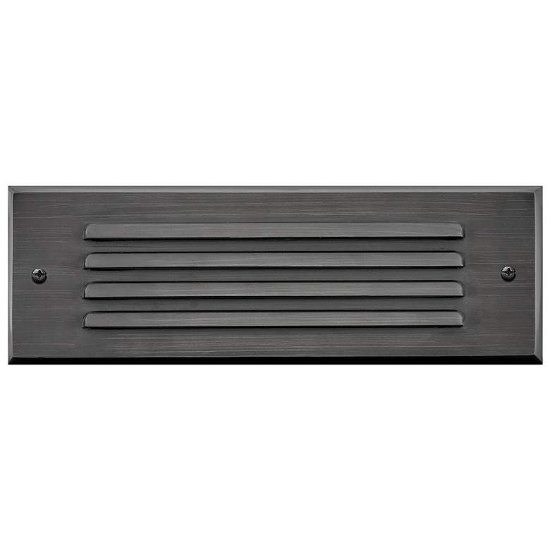 Image 1 Hinkley Landscape Louvered Brick LED Flush Step Light 12V 9" Satin Bla