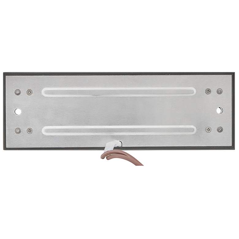 Image 4 Hinkley Landscape Louvered Brick LED Flush Step Light 12V 9" Satin Bla more views
