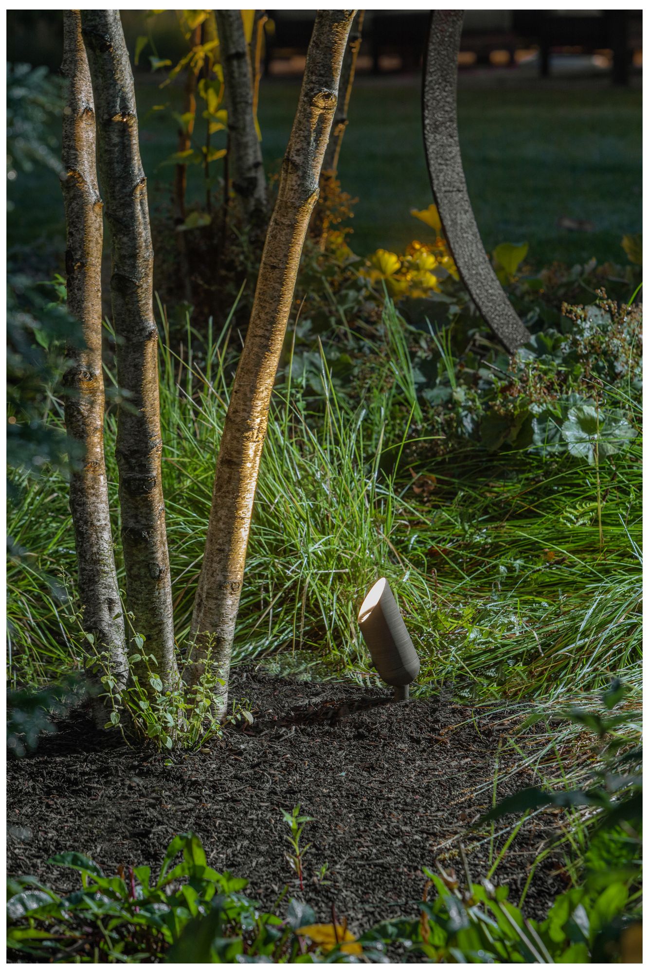 Hinkley Landscape Lumacore Hardy Island 2700K Spot 5.75" Brass Satin Black