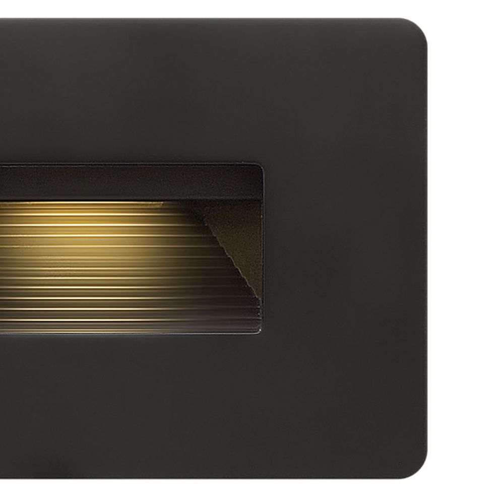 Hinkley Landscape Luna LED 2700K Step Light 12V Horizontal 4" Satin Black