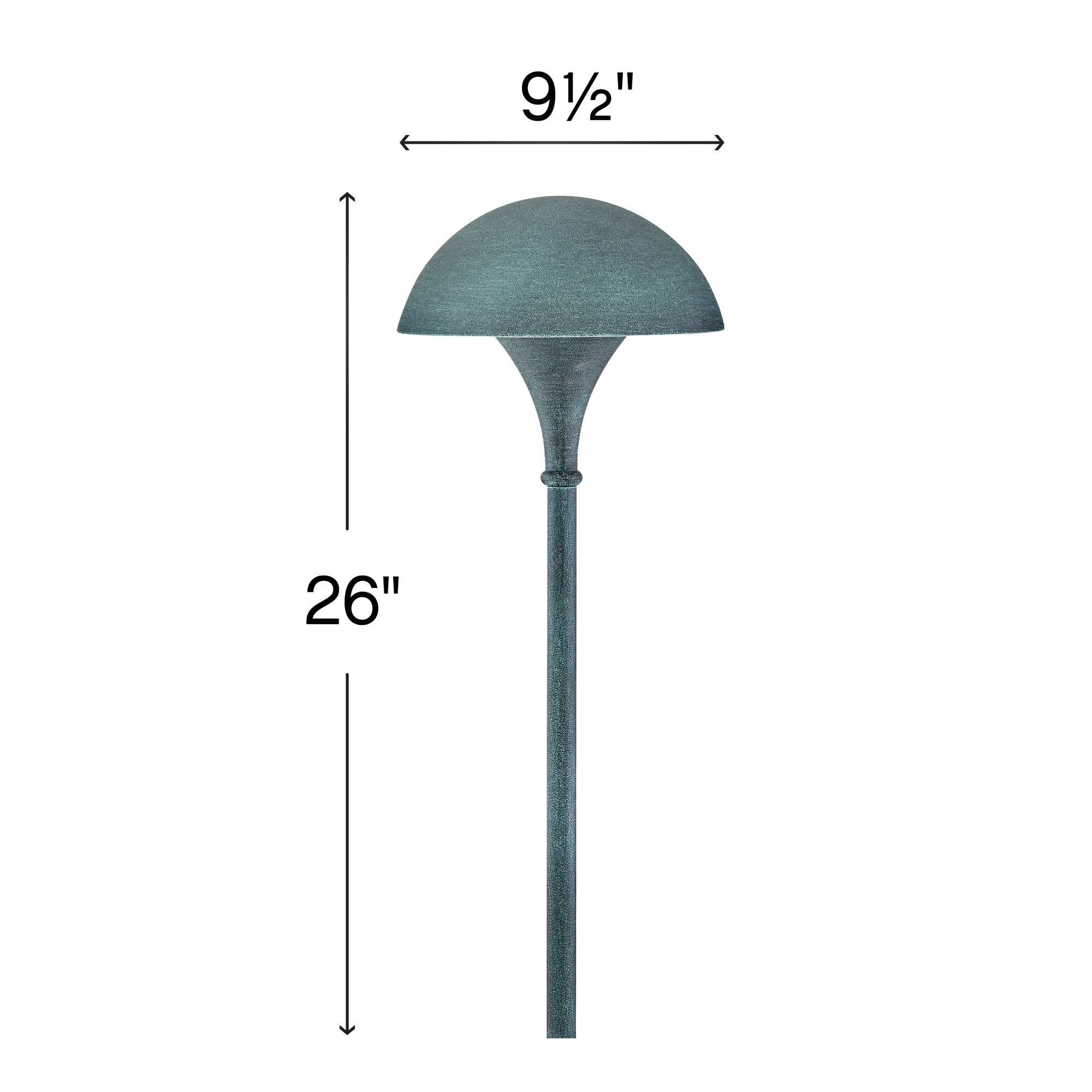 Image 3 Hinkley Landscape Mushroom 120v Path Light 9.5" Verde more views