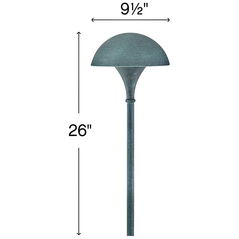 Image 3 HINKLEY LANDSCAPE MUSHROOM 120v Path Light Verde more views