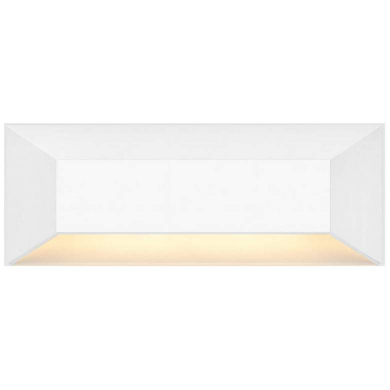 Image 1 Hinkley Landscape Nuvi 12V Large Rectangular Deck Sconce 8" Matte Whit