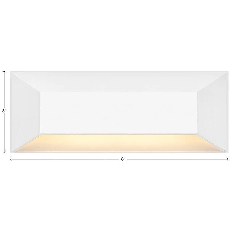 Image 5 Hinkley Landscape Nuvi 12V Large Rectangular Deck Sconce 8" Matte Whit more views