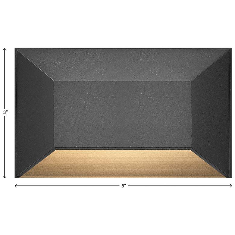 Image 6 Hinkley Landscape Nuvi 12V Medium Rectangular Deck Sconce 5" Black more views