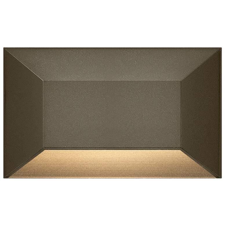 Image 1 Hinkley Landscape Nuvi 12V Medium Rectangular Deck Sconce 5" Bronze