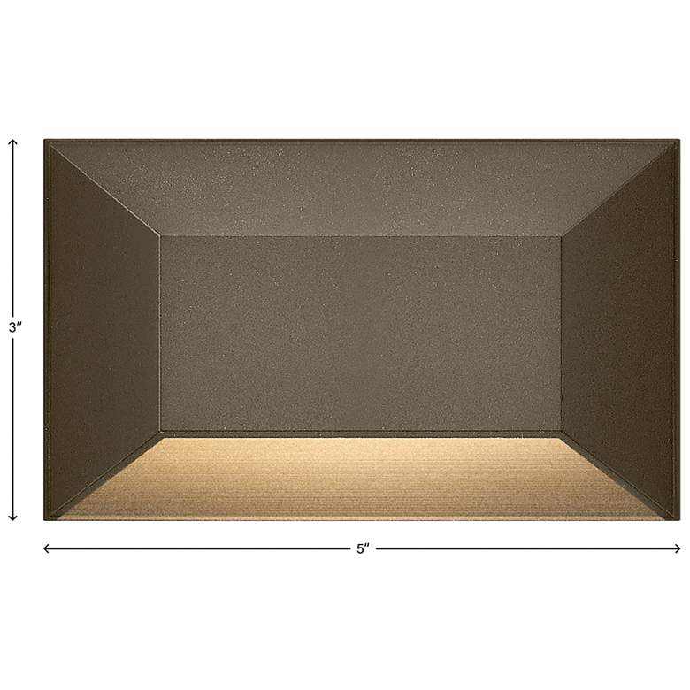 Image 5 Hinkley Landscape Nuvi 12V Medium Rectangular Deck Sconce 5" Bronze more views