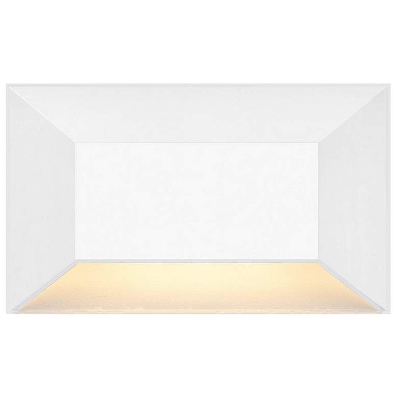 Image 1 Hinkley Landscape Nuvi 12V Medium Rectangular Deck Sconce 5" Matte Whi