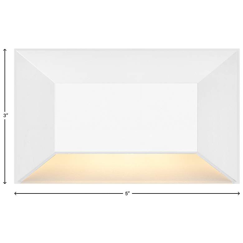 Image 5 Hinkley Landscape Nuvi 12V Medium Rectangular Deck Sconce 5" Matte Whi more views