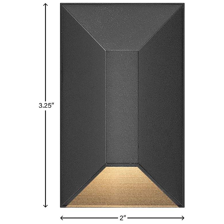 Image 5 Hinkley Landscape Nuvi 12V Small Rectangular Deck Sconce 2" Black more views