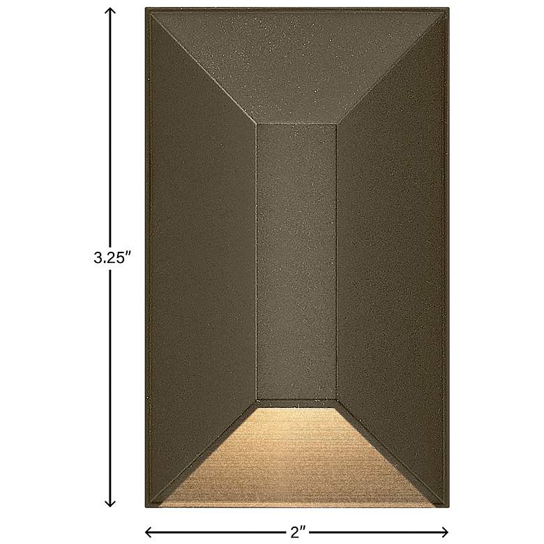 Image 5 Hinkley Landscape Nuvi 12V Small Rectangular Deck Sconce 2" Bronze more views