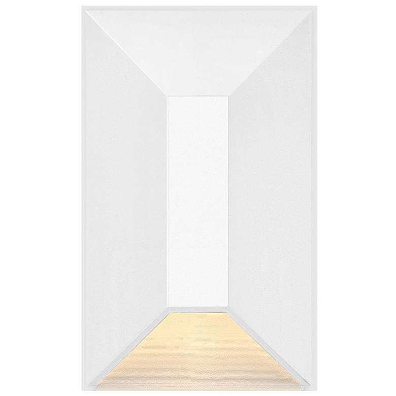 Image 1 Hinkley Landscape Nuvi 12V Small Rectangular Deck Sconce 2" Matte Whit