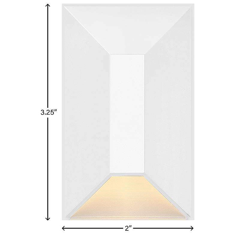 Image 5 Hinkley Landscape Nuvi 12V Small Rectangular Deck Sconce 2" Matte Whit more views
