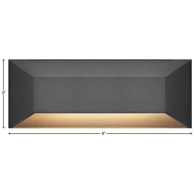 Image 6 Hinkley Landscape Nuvi Large Rectangular Deck Sconce 8" Black more views
