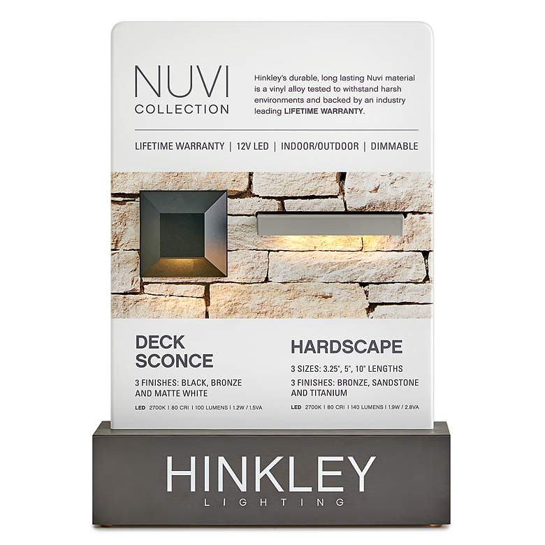Image 7 Hinkley Landscape Nuvi Large Rectangular Deck Sconce 8" Black more views