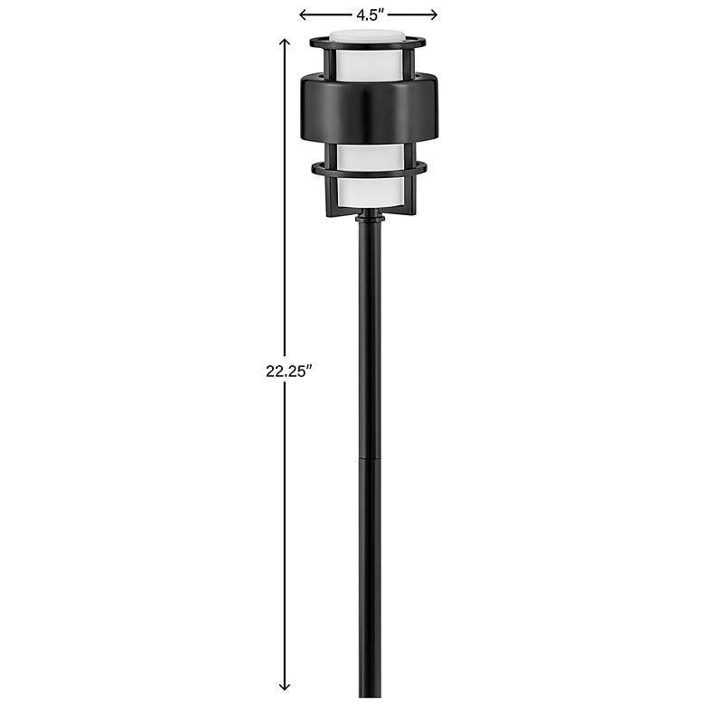 Image 7 Hinkley Landscape Saturn LED Path Light 4.5" Satin Black more views