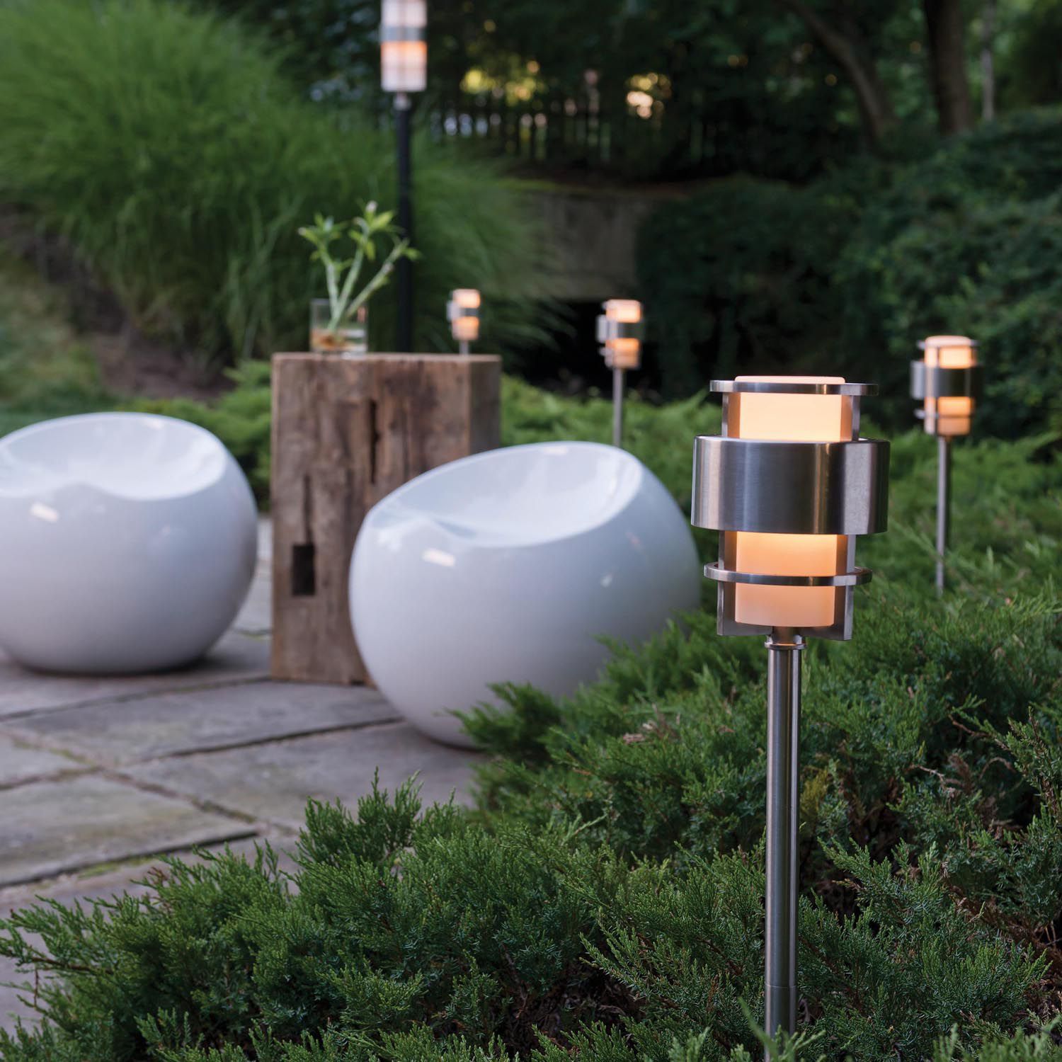 Hinkley Landscape Saturn LED Path Light 4.5" Satin Black