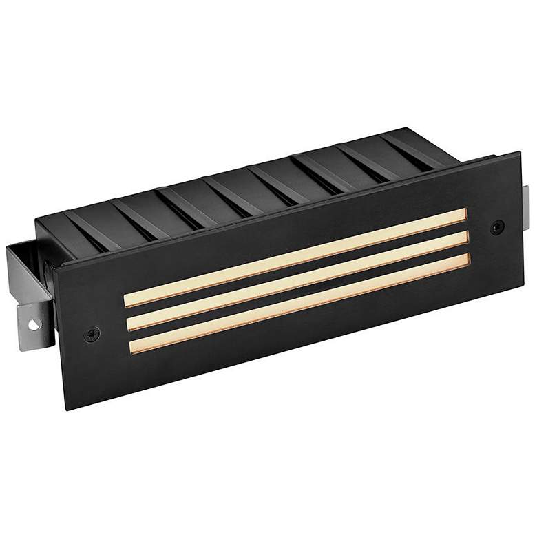 Image 1 HINKLEY LANDSCAPE SPARTA DASH 12V LED Large Louvered Brick Light Black